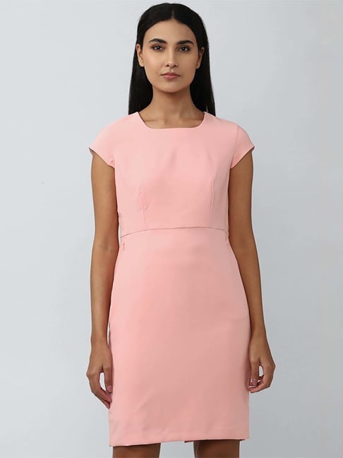 Van Heusen Pink Shift Dress Price in India
