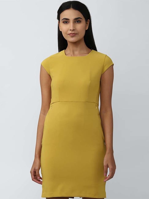 Van Heusen Yellow Shift Dress Price in India