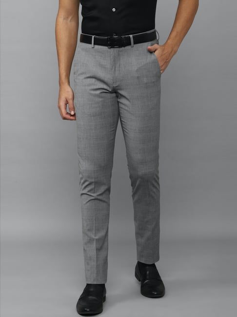 Buy Jack & Jones Grey Checks Trousers for Men Online @ Tata CLiQ