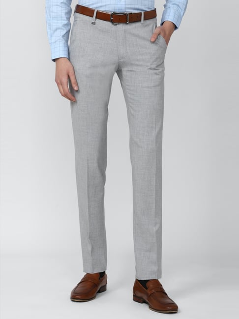 Buy Van Heusen Grey Slim Fit Trousers for Mens Online  Tata CLiQ
