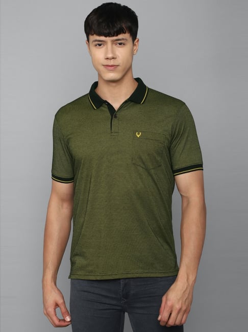 Allen solly olive green hot sale shirt