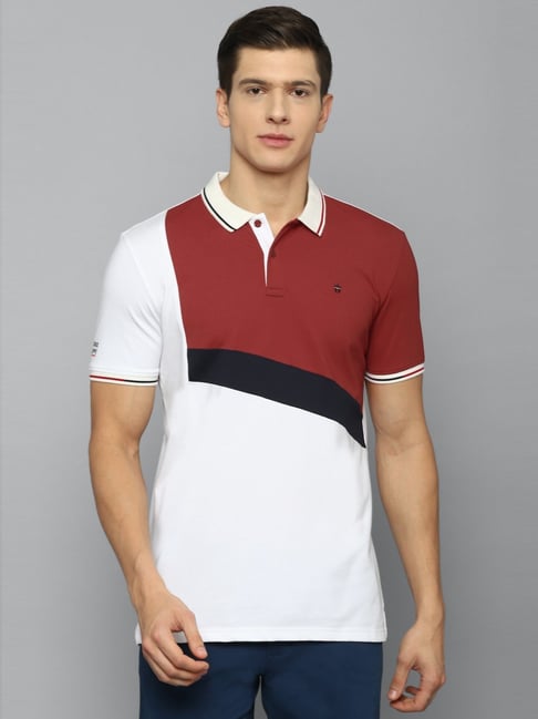 Buy Louis Philippe Black Cotton Regular Fit Colour Block Polo T-Shirt for  Mens Online @ Tata CLiQ