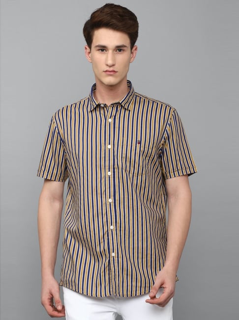 Buy Louis Philippe Jeans Men's Striped Slim fit T-Shirt