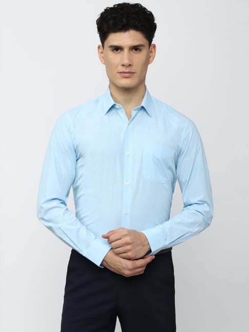 Peter England Blue Slim Fit Shirt-picture-43