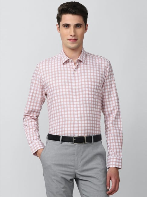 Peter England White Slim Fit Checks Shirt-picture-11