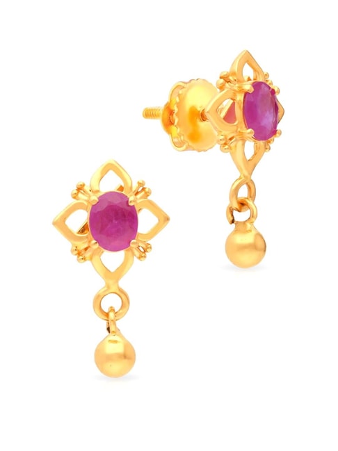 Malabar Gold Earrings | Polki jewellery, Gold jewelry, Gold earrings