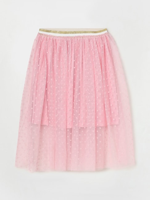 Fame Forever by Lifestyle Light Pink Printed Skirt