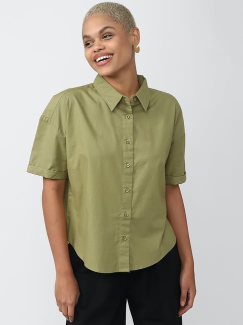 forever 21 short sleeve button up