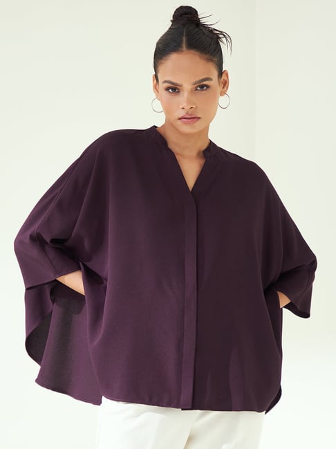 Femella Wine Oversized Shirt