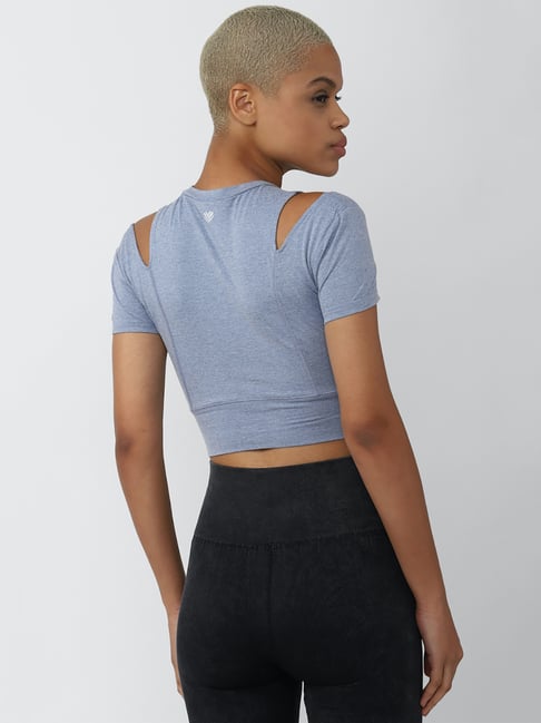 Forever 21 blue crop top on sale