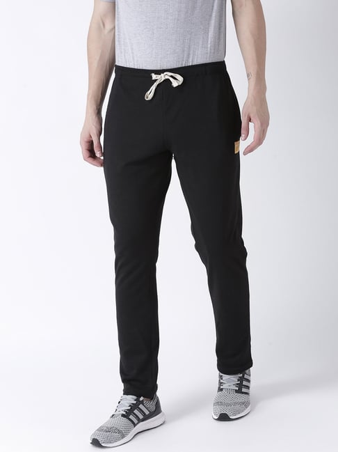 Club York Black Regular Fit Trackpants