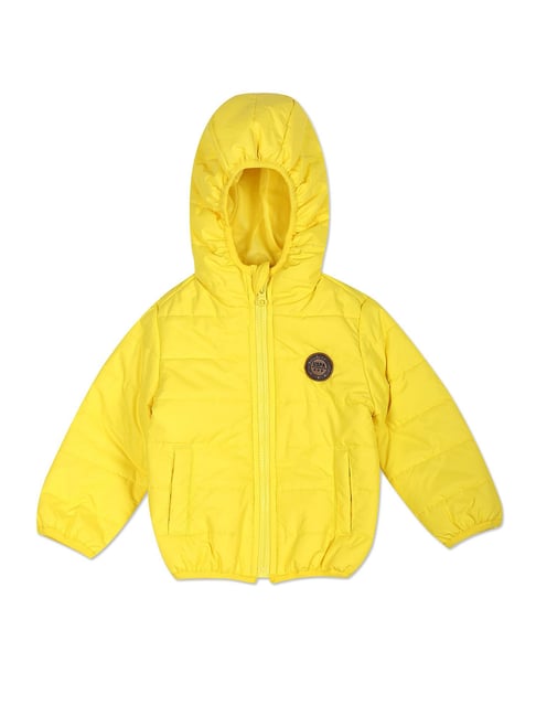 U S Polo Assn U.S. Polo Assn. Kids Yellow Solid Full Sleeves Puffer Jacket