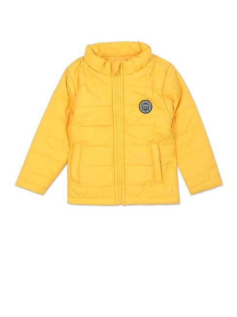 U S Polo Assn U.S. Polo Assn. Kids Yellow Solid Full Sleeves Puffer Jacket