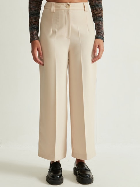 Buy COVER STORY Regular Fit Polyester Womens Casual Trousers | Shoppers Stop