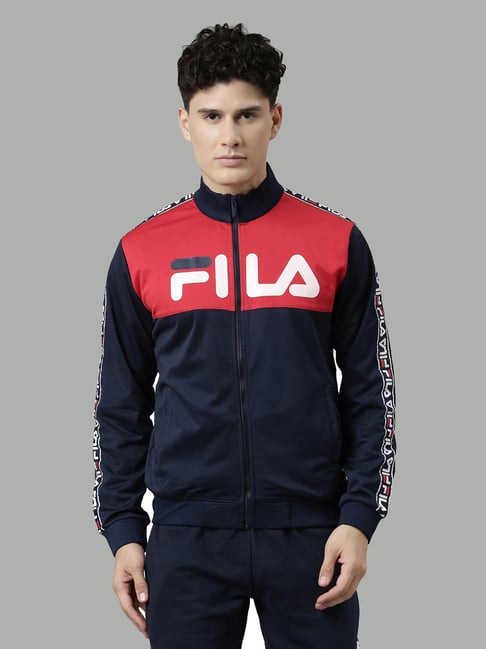 Buy Fila EDLIN Navy Regular Fit High Neck Jacket for Men's Online