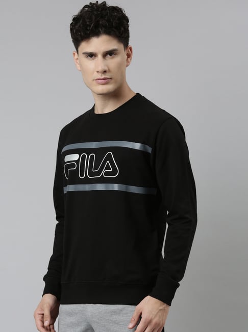 Fila black deals line basil sweatshirt