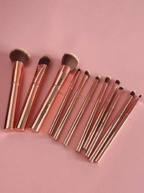 口紅 BH Cosmetics.  Brush 34 Buy BH Cosmetics Metal Rose Brush Set with Cosmetic Bag at Best