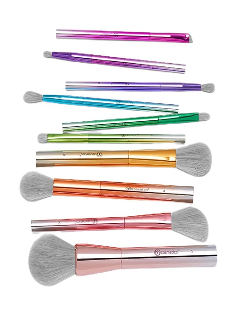 Buy BH Cosmetics Metal Rose Brush Set with Cosmetic Bag Online On Tata CLiQ  Palette