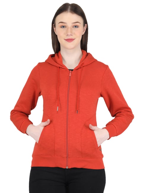Buy Monte Carlo Red Regular Fit Hoodie for Women Online Tata CLiQ