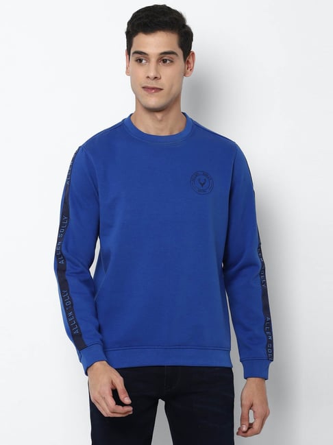 Allen Solly Blue Cotton Regular Fit Printed Sweatshirts-picture-45