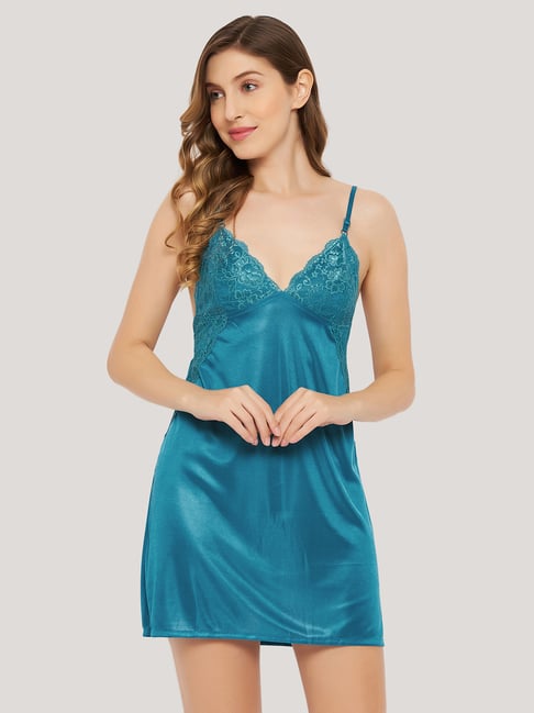 Buy Clovia Teal Babydoll for Women's Online @ Tata CLiQ