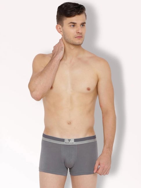 Van Heusen Regular Fit Colour Fresh No Ride Up Solid Trunks - Quite Shade-picture-31