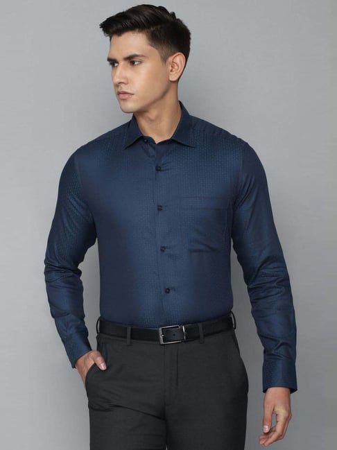 Buy Louis Philippe Men Regular fit Formal Shirt - Grey Online at