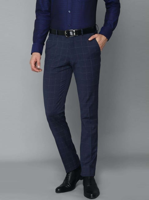 Buy Louis Philippe Grey Formal Trouser Online