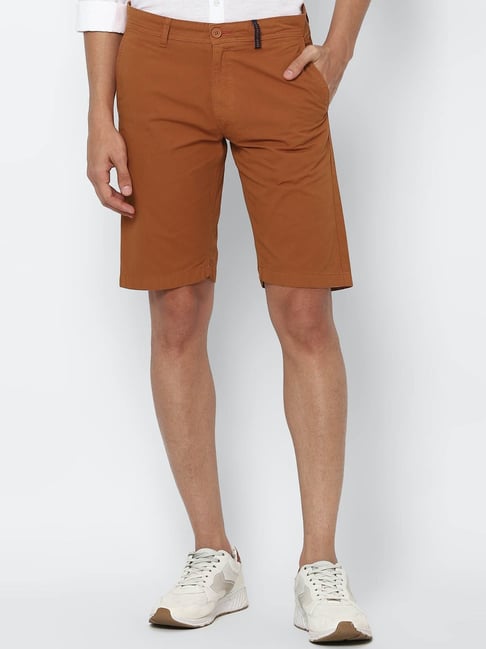 Allen Solly Jeans Orange Slim Fit Shorts-picture-32