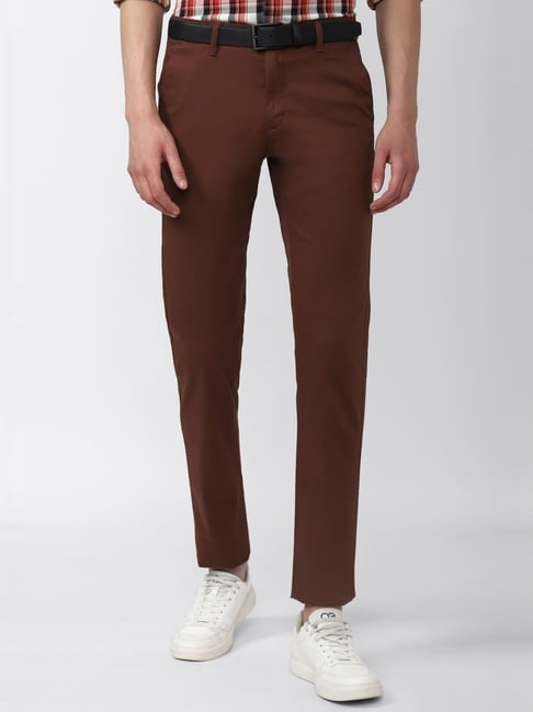Slim Fit Suit trousers - Brown/Checked - Men | H&M