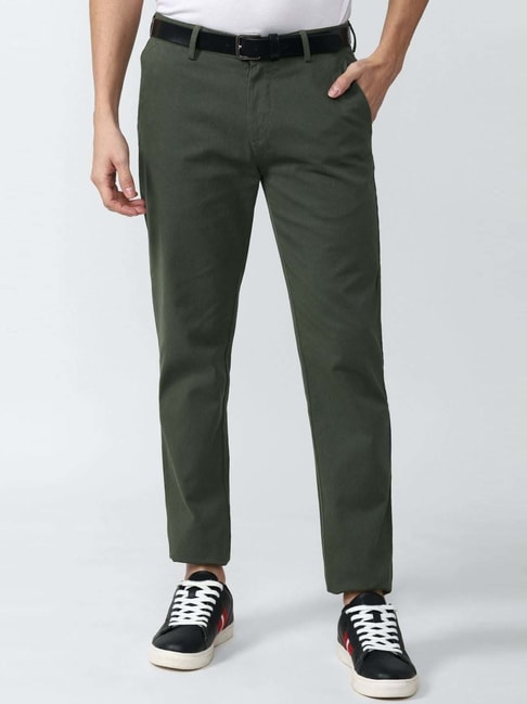 Buy AD  AV Men Olive Solid Polyester Lycra Single Formal Trousers Online  at Best Prices in India  JioMart