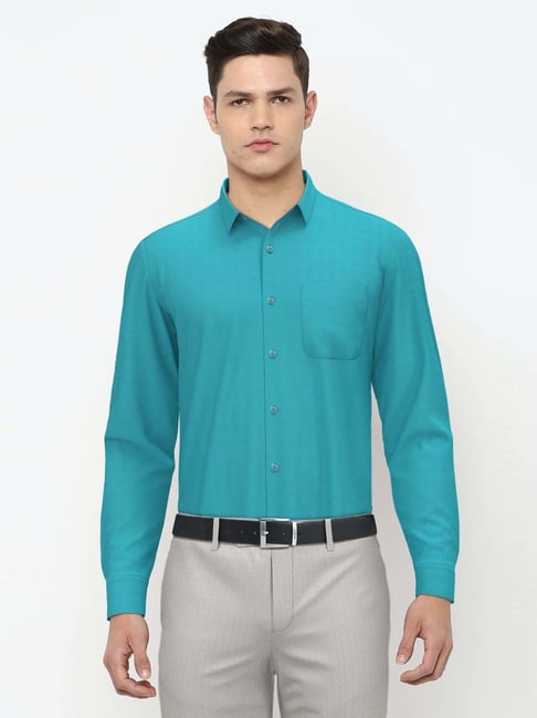 Peter England Blue Regular Fit Shirt