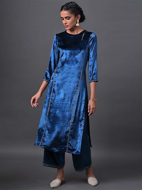 Discover 167+ plain velvet kurti designs best