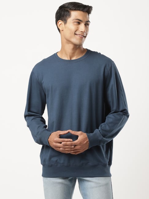 Buy Jockey Petrol Blue Regular Fit Round Neck Sweatshirt for Men's Online @  Tata CLiQ