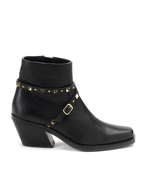 Womens black clearance booties with buckles