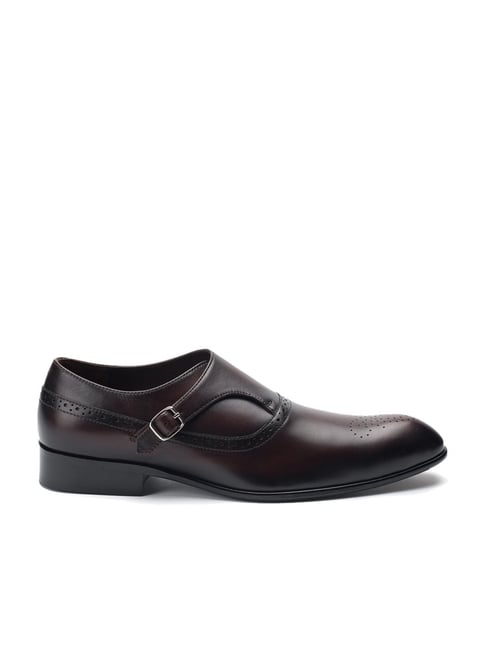 Buy Blue Derek Single Buckle Monk Shoes For Men by ZUFR Online at Aza  Fashions.