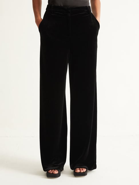 V by Very Wide Leg Trouser  Black  verycouk