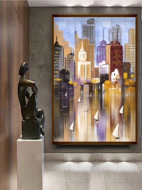 The Art House Abstract Multicolor Canvas Painting