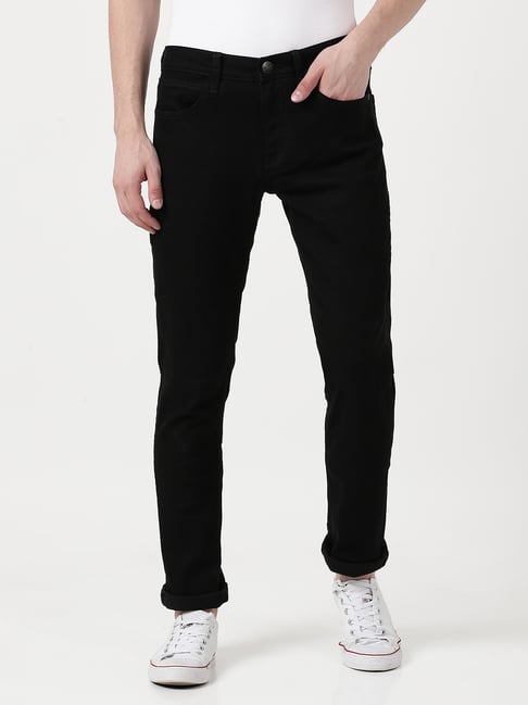 Lee Black Rinse Cotton Slim Fit Jeans