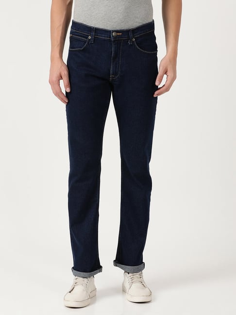 Lee Blue Cotton Regular Fit Jeans