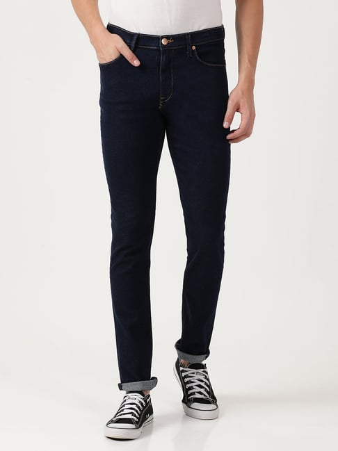 Buy Lee Blue Cotton Skinny Fit Jeans for Mens Online Tata CLiQ
