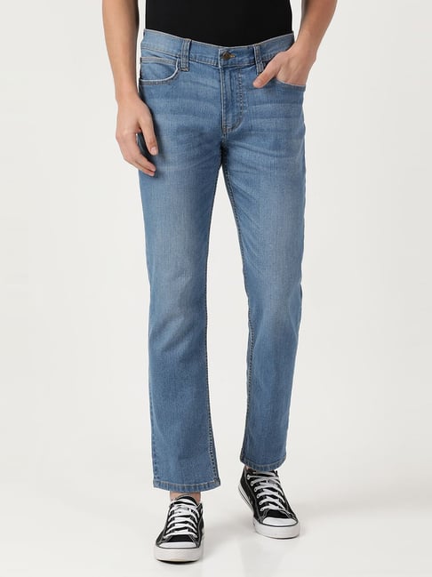 Lee Blue Cotton Slim Fit Jeans