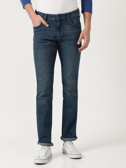 Wrangler Endless Blue Cotton Slim Fit Jeans-picture-15
