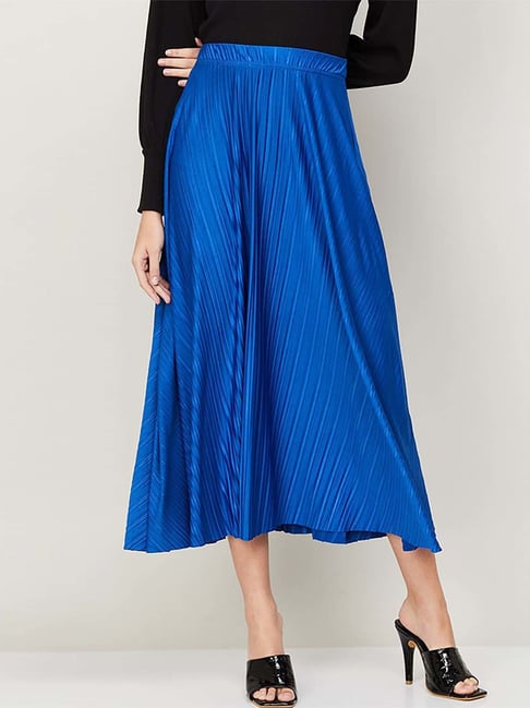 Code by Lifestyle Blue A-Line Skirt