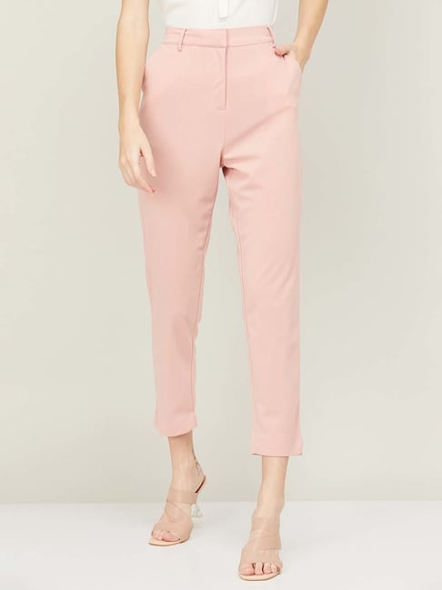 Buy RARE Peach Womens 2 Pocket Solid Casual Pants | Shoppers Stop