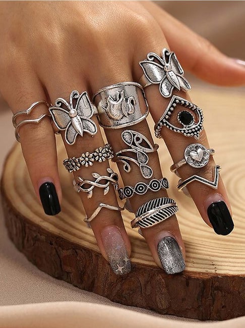 Buy Silver-Toned Rings for Women by Shining Diva Online | Ajio.com