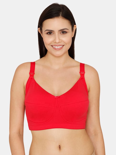 Buy Clovia Red Cotton Maternity Bra for Women Online @ Tata CLiQ