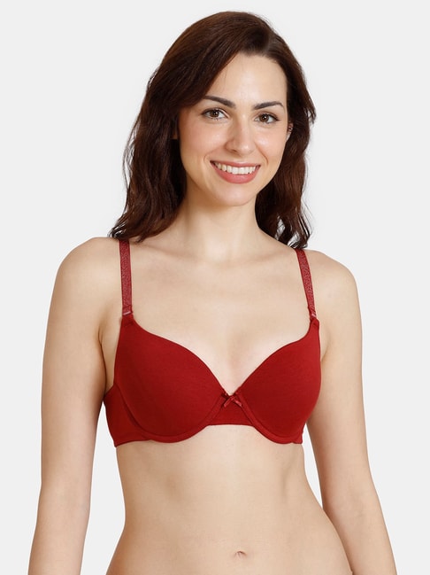 Buy Zivame Red Medium Coverage Padded T-Shirt Bra for Women's Online @ Tata  CLiQ