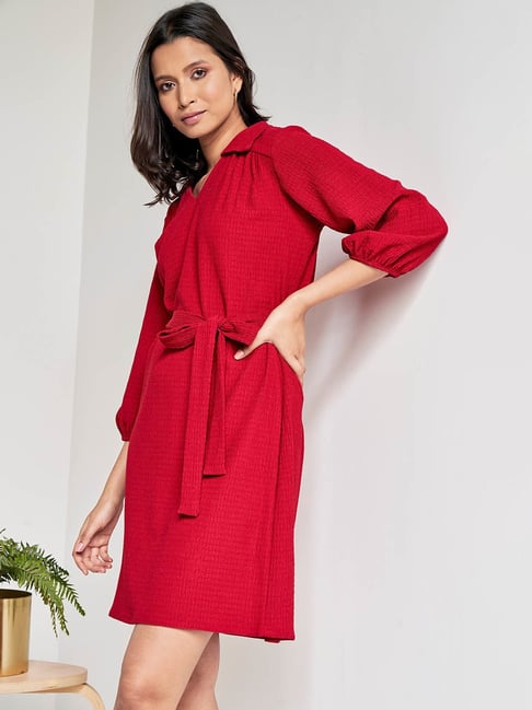 AND Red Shift Dress Price in India