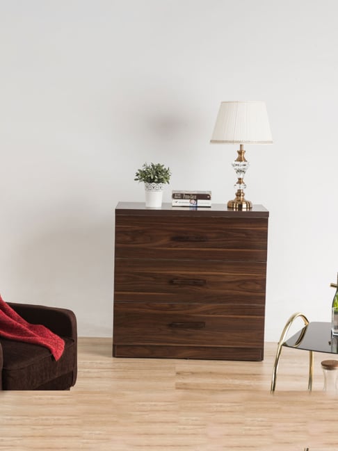 Durian Nina Dark Cherry Engineered Wood Chest of Drawers in Red Finish